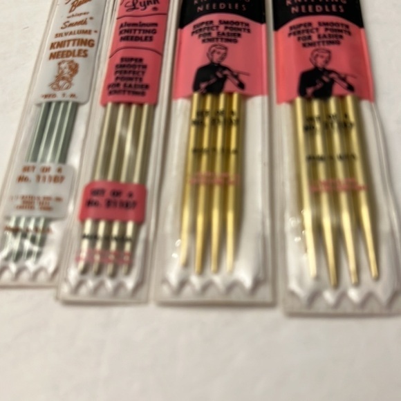 Vintage Four sets of four double pointed Aluminum knitting needles - Picture 4 of 5
